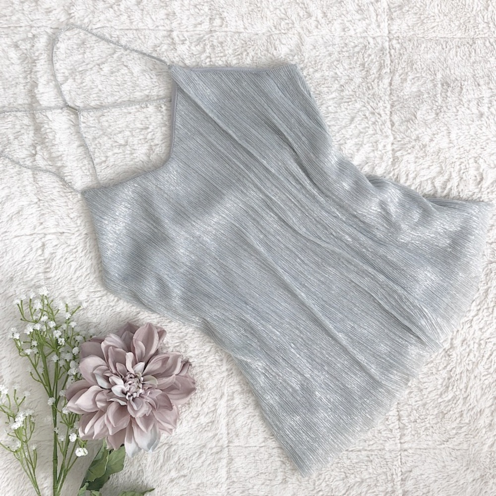 Metallic Silver Top